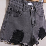 Short Denim Con Rotture