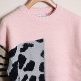 Maglione Con Inserti Fantasia