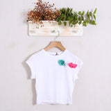 T-Shirt Viscosa Con Spilla