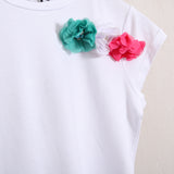 T-Shirt Viscosa Con Spilla
