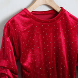 Shirt Ciniglia Manica Sbuffo