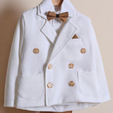 Completo Elegante Con Giacca+Pantalone+Camicia+Gilet+Papillon