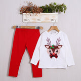 Weihnachtsoutfit mit warmen Baumwollleggings
