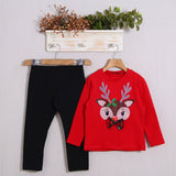 Weihnachtsoutfit mit warmen Baumwollleggings