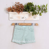 Short Denim Con Ricami