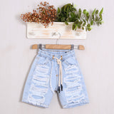Bermuda Denim Con Rotture