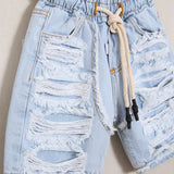 Bermuda Denim Con Rotture