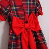 Vestito Scozze Fiocco Posteriore
