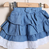 Gonna Denim Con Balze
