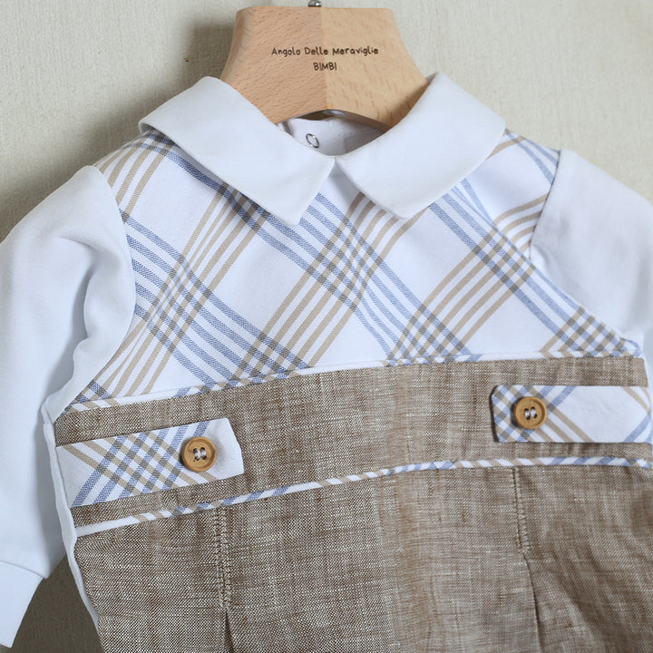Tutina Intera In Cotone "Sartoria Dei Piccoli"
