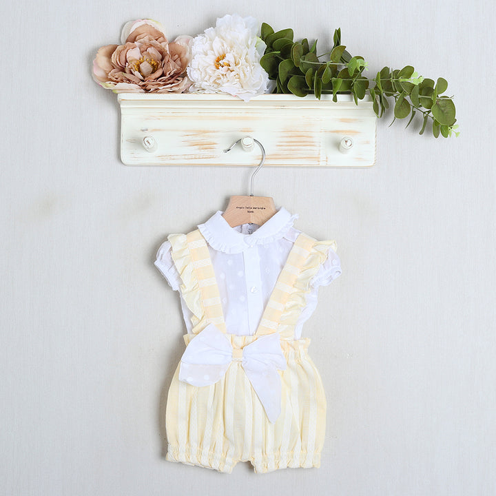 Salopette In Cotone "Sartoria Dei Piccoli"