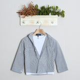 Camicia Rigata Over Con T-Shirt Basic Inclusa