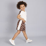 Animalier-Anzug mit Shorts 