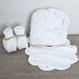Set Tutina+Copertina+Cappello/Bavetta/Scarpine in Filo "Prime Emozioni"