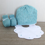 Set Tutina+Copertina+Cappello/Bavetta/Scarpine in filo"Prime Emozioni"