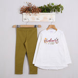 Komplett mit warmen Baumwollleggings