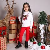 Weihnachtsoutfit mit warmen Baumwollleggings