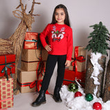 Weihnachtsoutfit mit warmen Baumwollleggings