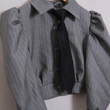 Camicia Gessata (Cravatta Inclusa)