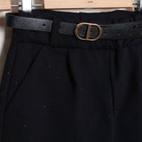 Pantalone Gamba Larga Con Applicazioni