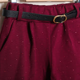 Pantalone Gamba Larga Con Applicazioni