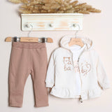 Completo Con Leggings+Felpa+Shirt Manica Lunga