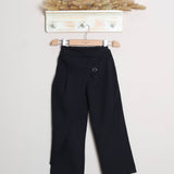 Pantalone Gamba Larga Con Pieghe