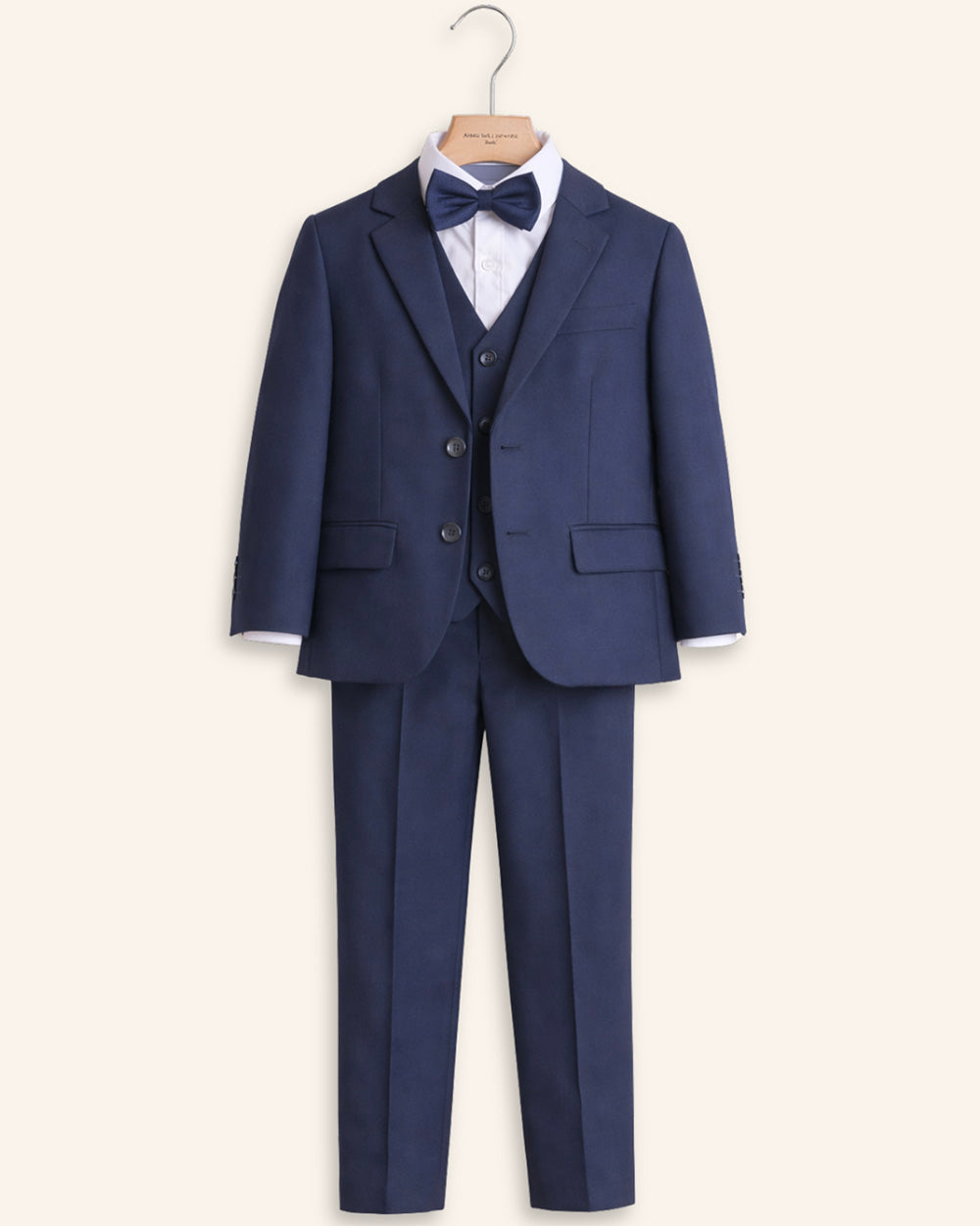 Completo Elegante Con Giacca+Pantalone+Camicia+Gilet+Papillon