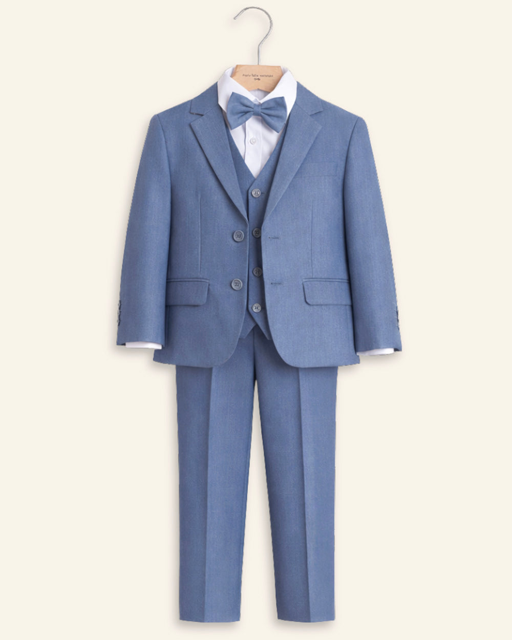 Completo Elegante Con Giacca+Pantalone+Camicia+Gilet+Papillon