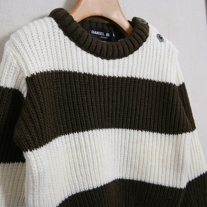 Gemusterter Pullover mit Rundhalsausschnitt