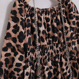 Chenille-Animal-Kleid (Tasche inklusive)