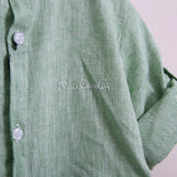 Camicia Lino "Pierre Cardin" Collo Coreano