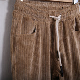 Pantalone Cargo Effetto Velluto