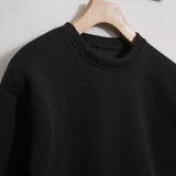 Fleece-Sweatshirt mit Rundhalsausschnitt