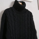 Maglione Intrecciato Collo Alto
