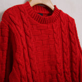 Maglione Intrecciato Girocollo