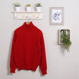 Maglione Intrecciato Collo Alto