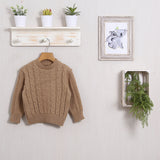 Geflochtener Pullover mit Rundhalsausschnitt